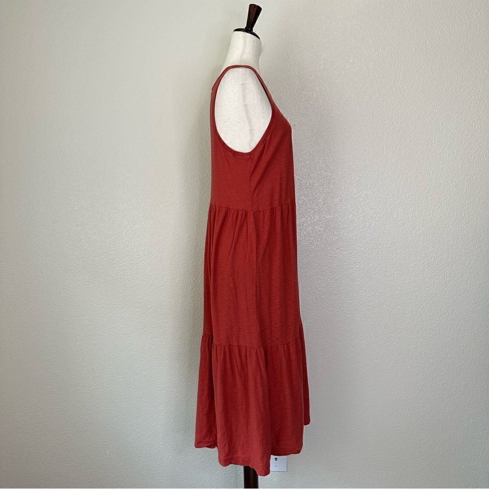 Nation LTD 100% Pima Cotton Melissa Red Ruffle Midi Dress - Picture 6 of 12